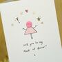 Maid Of Honour/Bridesmaid/Flower Girl Handmade Card, thumbnail 1 of 6