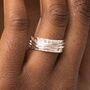 Personalised Hammered Sterling Silver Spinner Ring, thumbnail 4 of 9