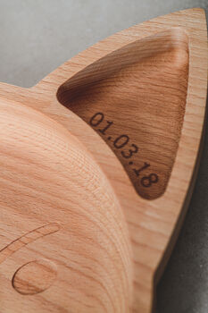 Personalised Wooden Fox Plate Made In Britain, 5 of 8