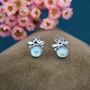 Sterling Silver Firefly Stud Earrings, thumbnail 1 of 12