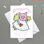 Pigs Might Fly Christmas Tree Decoration Card, thumbnail 1 of 3