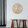 Geometric Love Circle Wood Art Contemporary Wall Decor, thumbnail 6 of 11