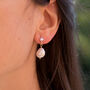 Purple And White Freshwater Pearl Earrings, thumbnail 4 of 8