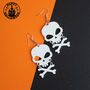 Skull And Crossbone Halloween Earrings, thumbnail 1 of 5
