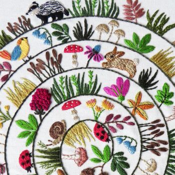 Round And Round The Woodland Hand Embroidery Kit, 6 of 6