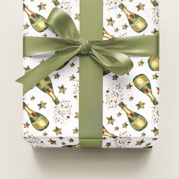Celebratory Champagne Bottle Gift Wrap, 4 of 8