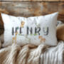 Personalised Safari Animals Pillowcase – Kids Nursery Name Pillow, thumbnail 1 of 2