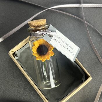 Miniature Personalised Sunflower In A Bottle Keepsake, 10 of 12