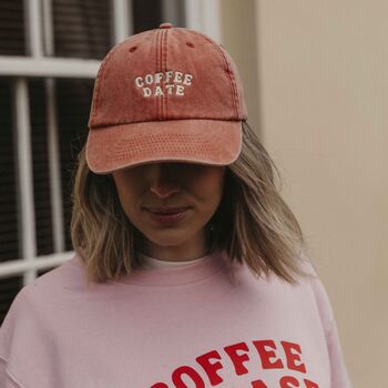 Personalised Embroidered Coffee Date Cap, 5 of 6