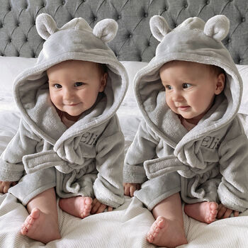 Personalised Twins Dressing Gowns With Ears, 2 of 11