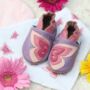 Dotty Fish Butterfly Soft Leather Baby Shoes With Barefoot Soles, thumbnail 2 of 11