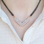 Zircon Mangalsutra Black Bea Earring And Necklace, thumbnail 1 of 9