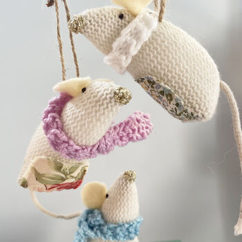 Personalised Knitted Christmas Mouse, 3 of 3