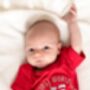 My First World Cup Personalised Embroidered Football Babygro, thumbnail 2 of 5