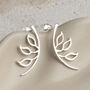 Sterling Silver Leaf Silhouette Studs, thumbnail 1 of 4