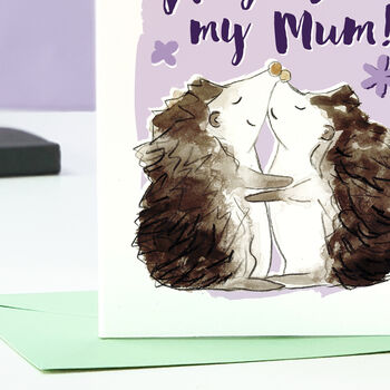 Funny Hedgehog Mother's Day Card, 2 of 6