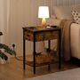 Slim Nightstand Bedside Table With Charging Station, thumbnail 2 of 9