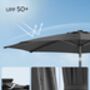 3m Garden Parasol Umbrella With Solar Powered LED Light, thumbnail 10 of 12