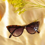 Curved Classic Cat Eye Sunglasses In Tortoise Shell, thumbnail 2 of 2