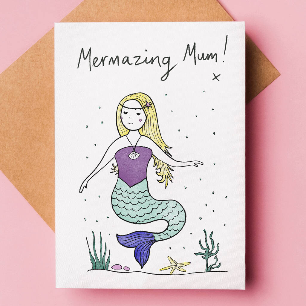 'Mermazing Mum' Mermaid Card By So Close