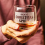 Personalised Christmas Whiskey Glass, thumbnail 2 of 3