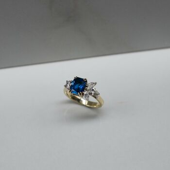 The London Topaz And Diamond 14ct Gold Ring, 3 of 6