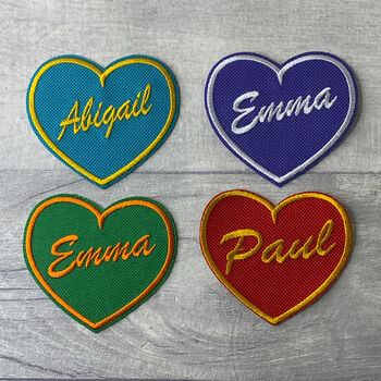 Personalised Heart Embroidered Name Cloth Patch, 6 of 8