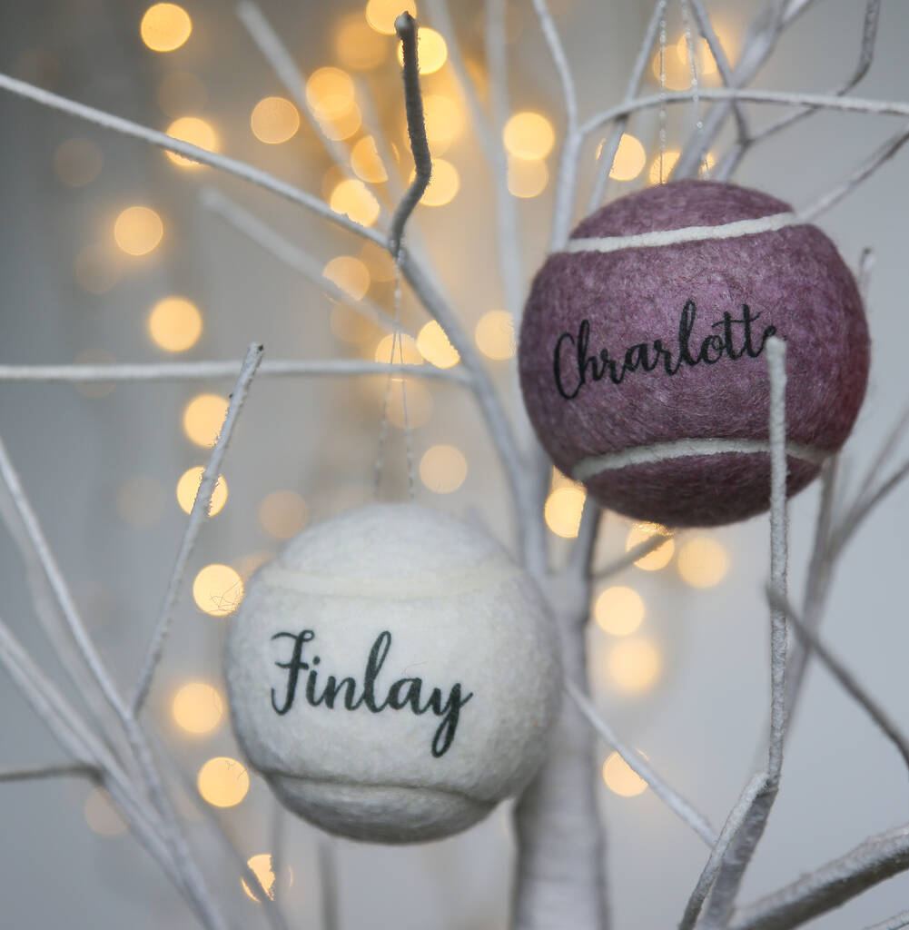 Personalised Tennis Ball Christmas Decorations By Price of Bath