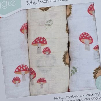 Muslin Squares Set Of Three Woodland, 2 of 2