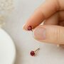 9ct Gold Ruby Stud Earrings: July Birthstone – 4mm, thumbnail 3 of 7
