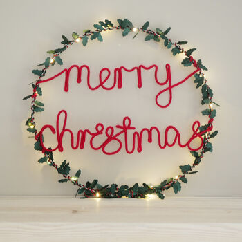 Merry Christmas Wreath Light, 9 of 12