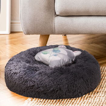 Fluffy Calming Snuggle Pet Bed, 5 of 7