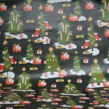 Retro Christmas Tree Wrapping Paper, 6 of 12