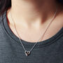 Emily And Ophelia Diamond Double Heart Necklace, thumbnail 1 of 4