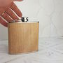 Pale Wooden Hip Flask With Personalised Lid, thumbnail 1 of 8