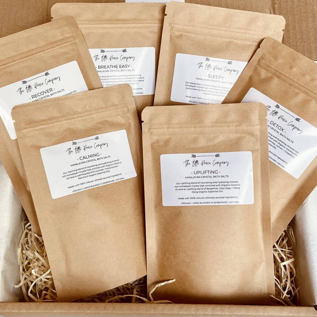 Aromatherapy Bath Salts Collection Gift Set By The Little Peace Company