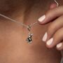 Bunny Charm Necklace, Sterling Silver Or Gold Plated, thumbnail 4 of 11