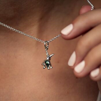 Bunny Charm Necklace, Sterling Silver Or Gold Plated, 4 of 11
