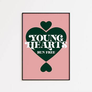 Young Hearts Run Free | Disco Print | Music Poster | Wall Art | A5 A4 A3 | Retro Inspired Music Print | Disco | Bold | Typographic |, 8 of 8