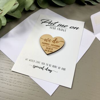 Save The Date Heart Magnets Wedding Invitations, 4 of 8