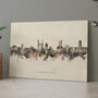 Cambridge Skyline Cityscape Vintage Art Print, thumbnail 1 of 12