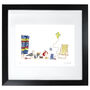 British Seaside Illustrated Art Print, thumbnail 1 of 3