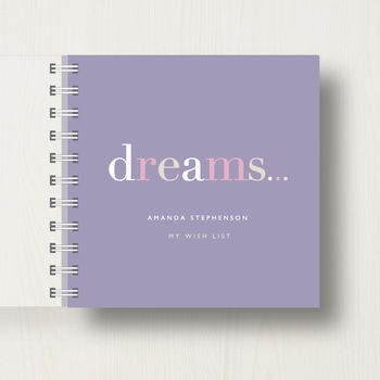 Personalised 'Dreams' Bucket List Small Notebook, 8 of 10