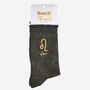 Women's Glitter Socks Black Gold Zodiac Leo, thumbnail 5 of 5