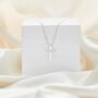 Girl's Sterling Silver Cross Necklace | Two Styles, thumbnail 3 of 7