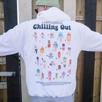 Chilling Out Men's Ice Cream Guide Hoodie, 3 of 4