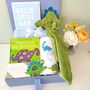 Newborn Baby Boy Dinosaur Luxury Gift Box, thumbnail 1 of 12