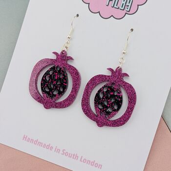 Pomegranate Glitter Earrings, 4 of 5