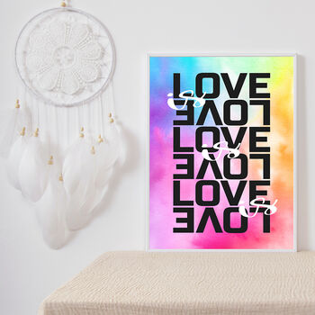 Love Is Love Typography Print, 6 of 7