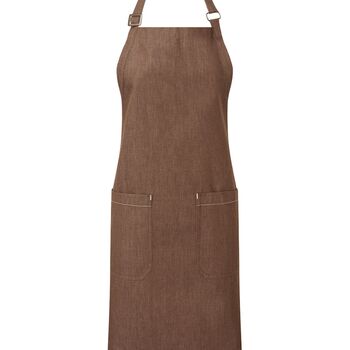 Personalised Fairtrade, Organic Denim Apron With Embroidered Robin, 3 of 4